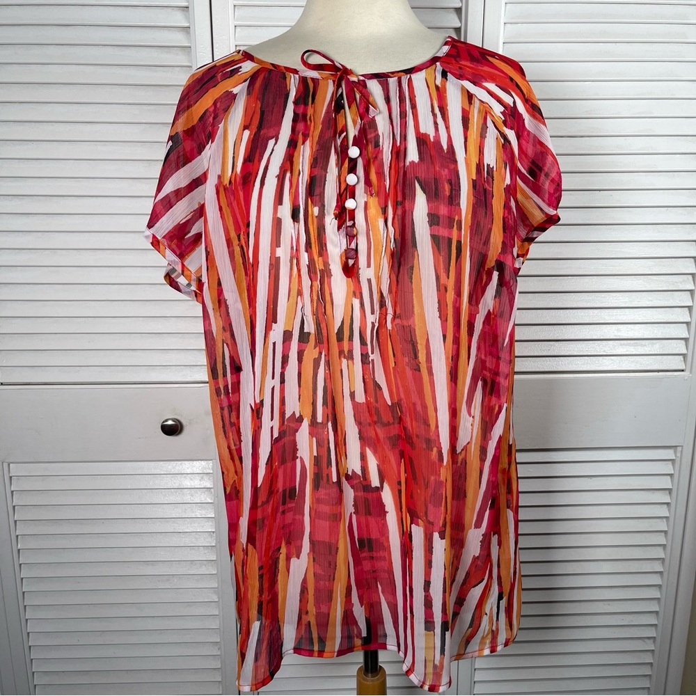 Liz‎ Claiborne Woman Sheer Tunic Blouse – Size 1X